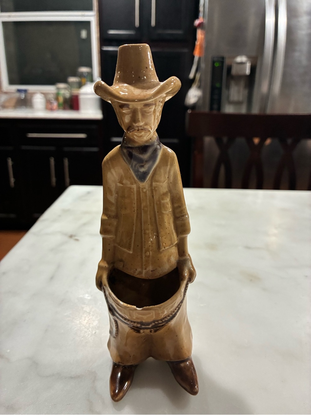 Vintage Naughty Cowboy Cactus Planter Western Man Satire Rodeo Risque Humor